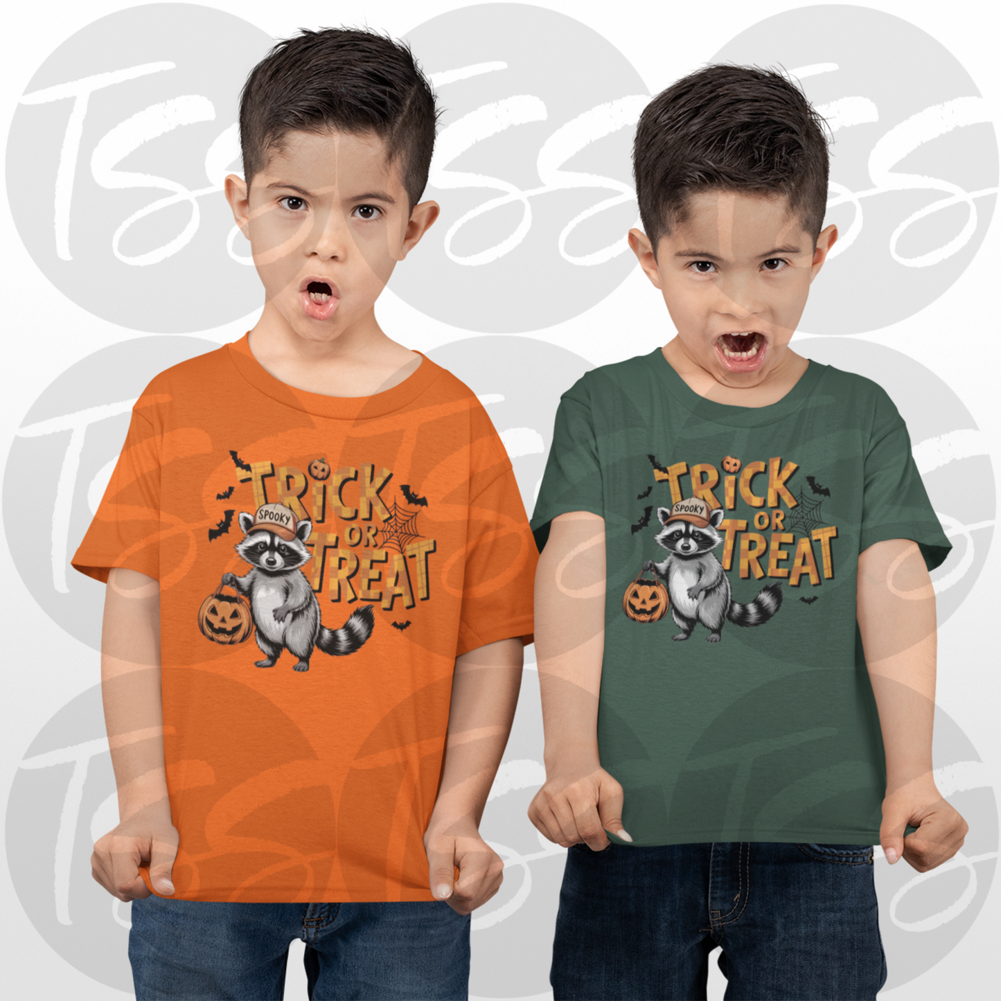 Trick or Treat Bandit Full Color Ready For Press DTF Print Transfer, Direct To Film