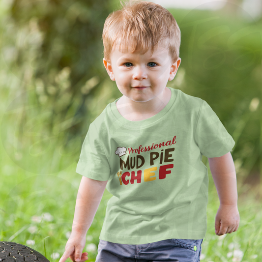 Mud Pie Chef Hot Peel Custom Full Color Ready For Press DTF Print Transfer, Direct To Film