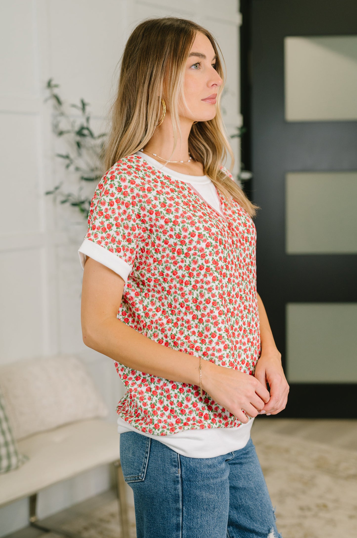 Vivid Memories Relaxed Top in Tomato Red – alternate view 4