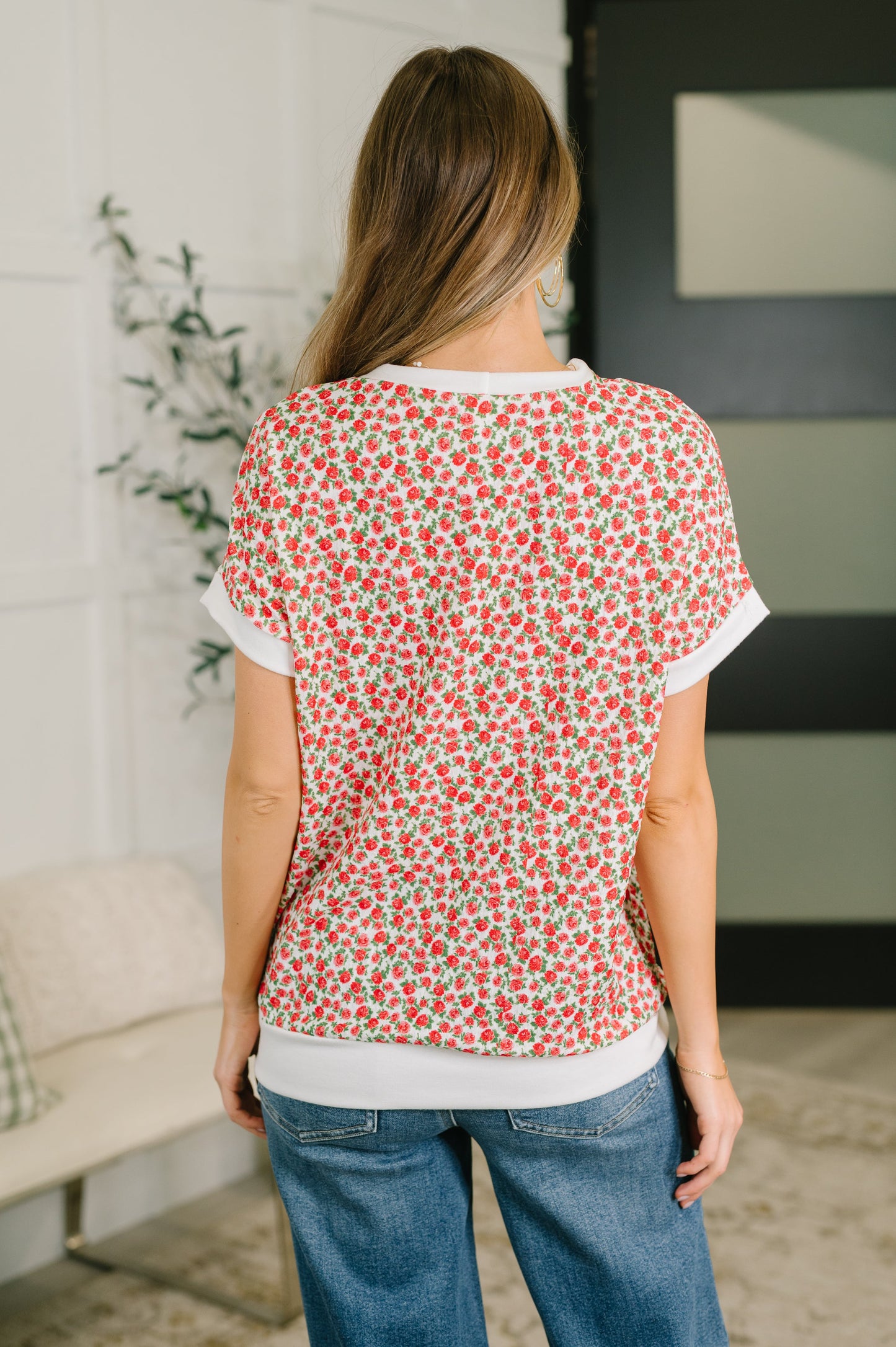Vivid Memories Relaxed Top in Tomato Red – alternate view 5