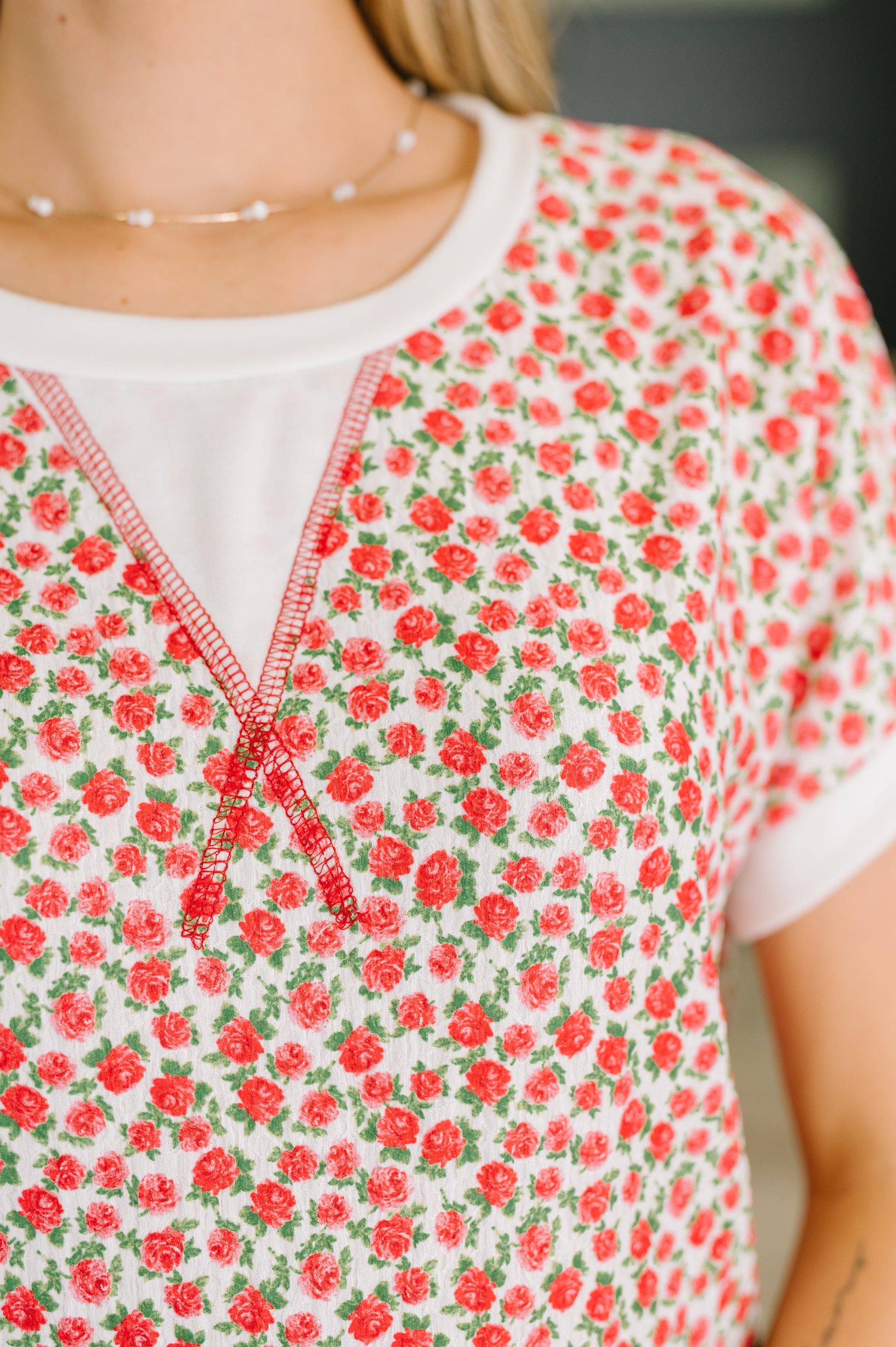Vivid Memories Relaxed Top in Tomato Red – alternate view 2