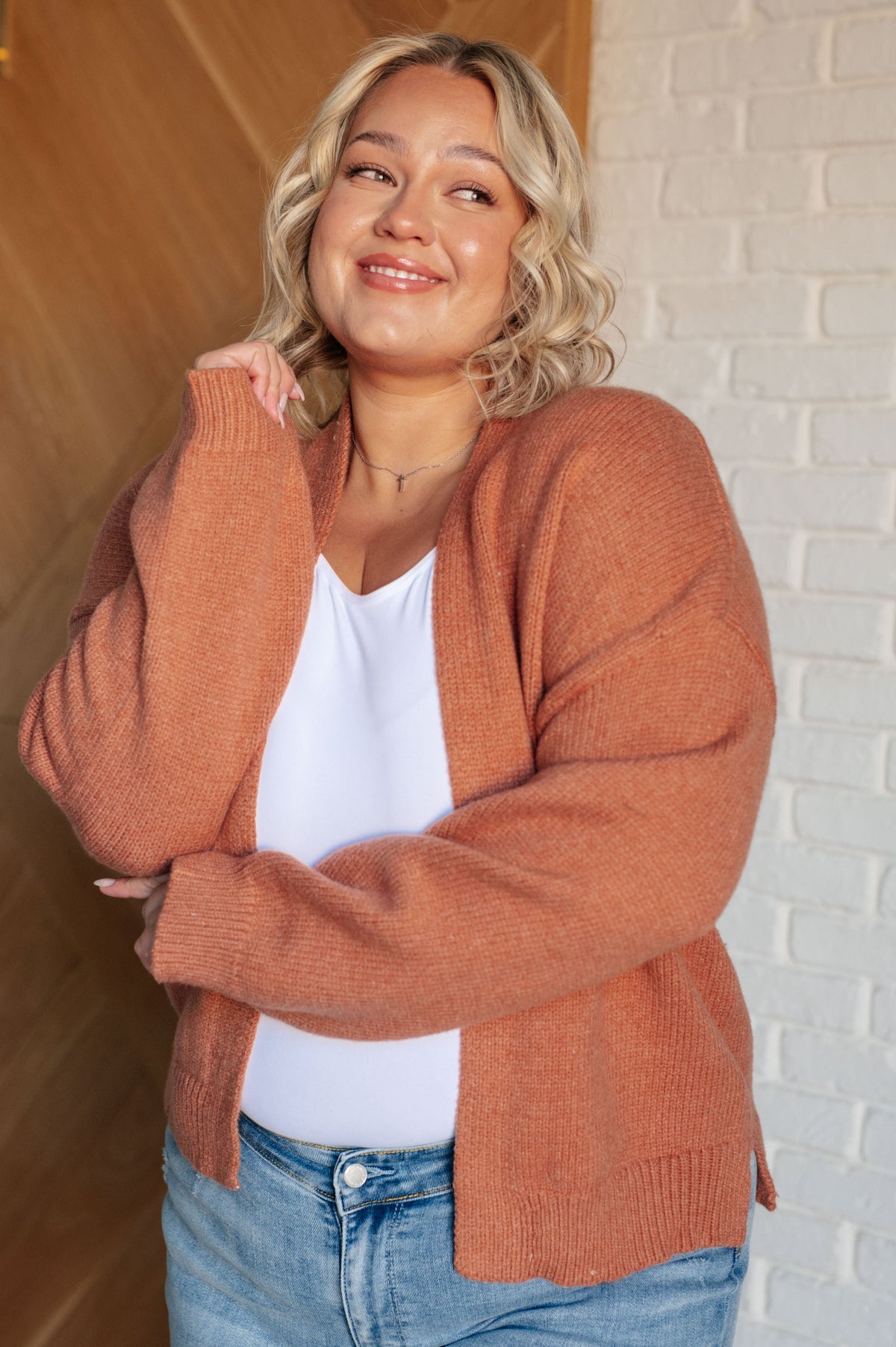 Wait for True Love Open Front Cardigan in knit