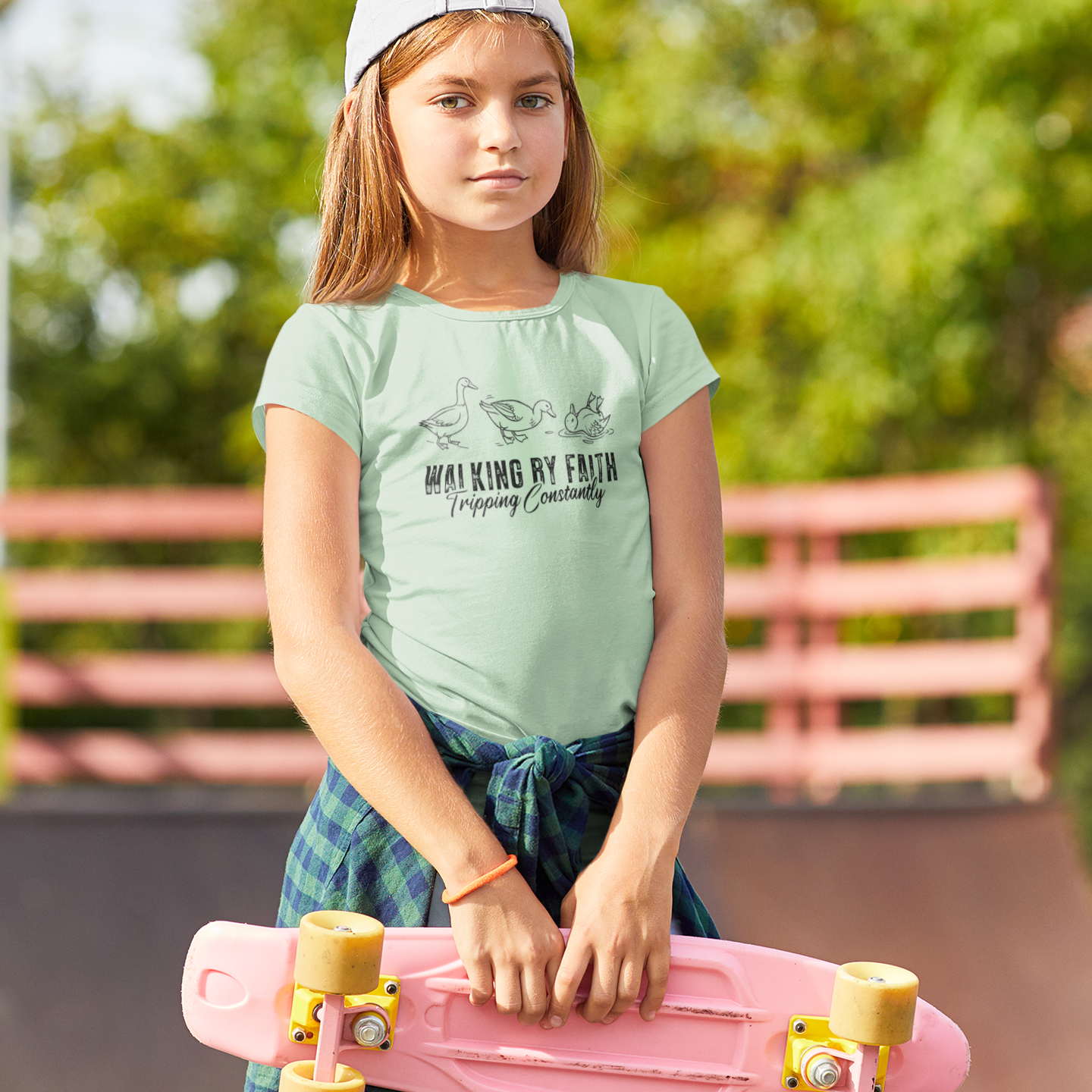Walking By Faith Graphic Tee T-shirt Tea Shirt Shoppe