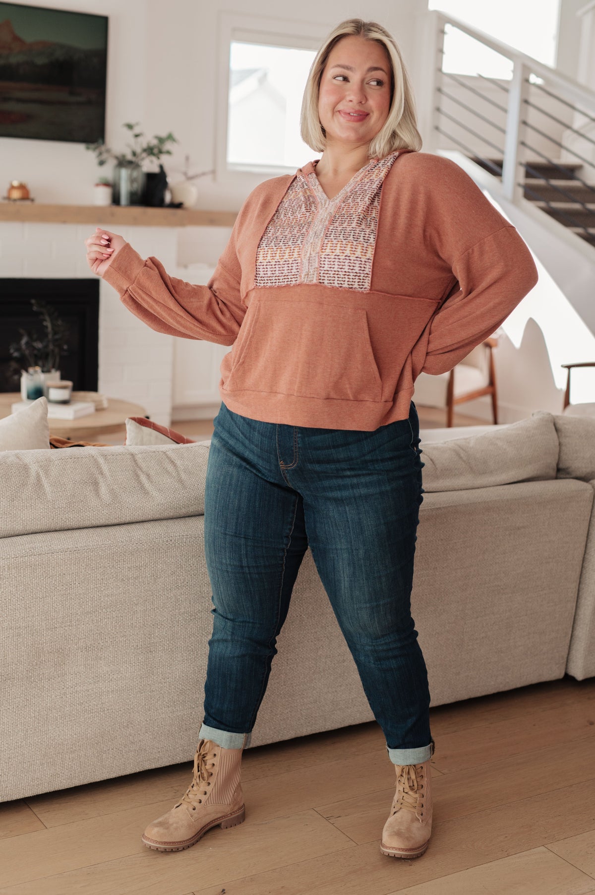 Wave Hello Mixed Print Hoodie in jersey – alternate view 6