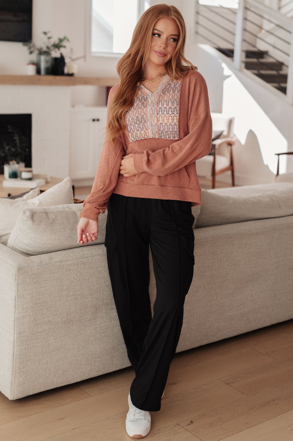 Wave Hello Mixed Print Hoodie in jersey – alternate view 5