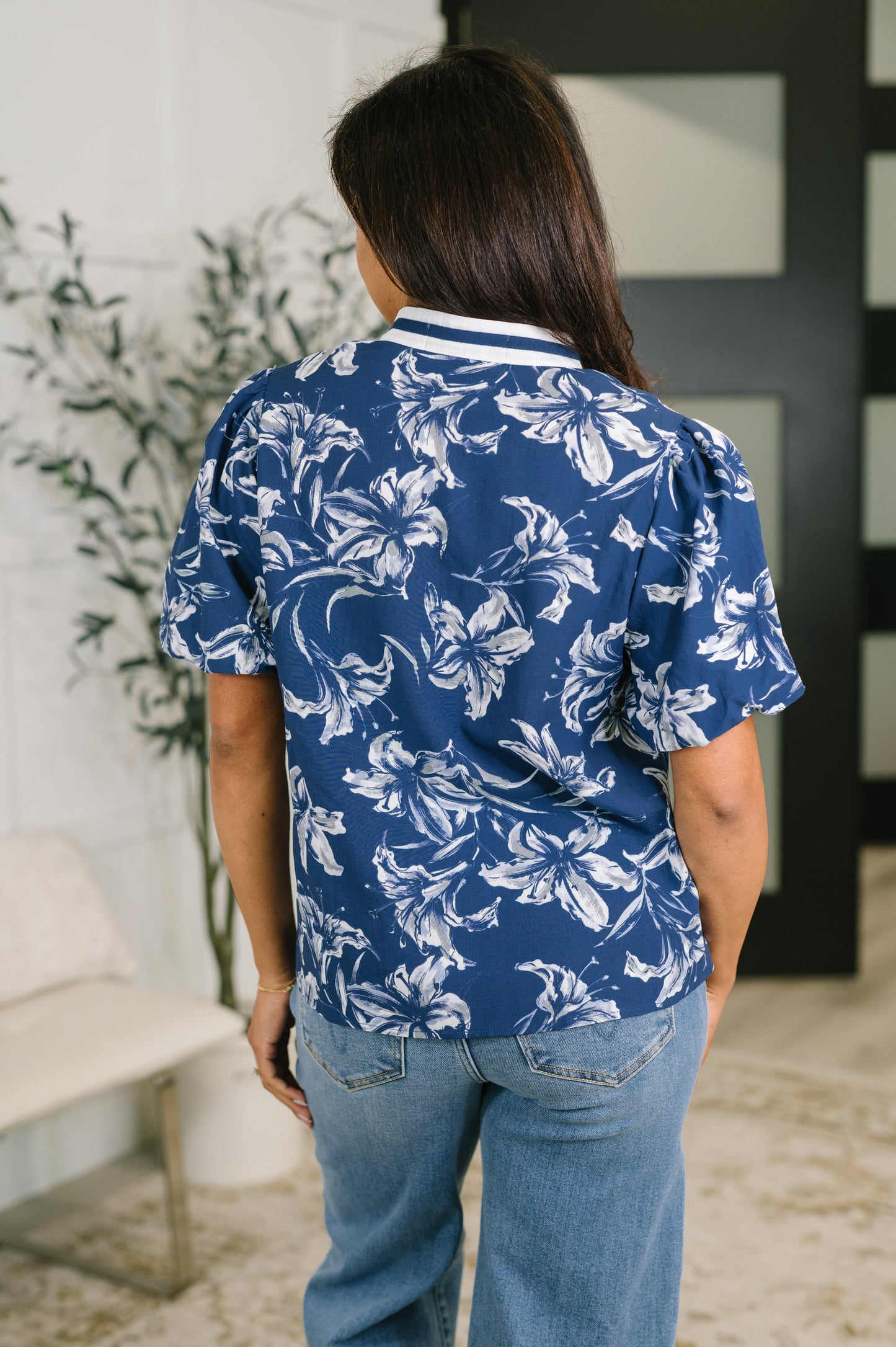 Wheels Are in Motion Puff Sleeve Floral Blouse – alternate view 5