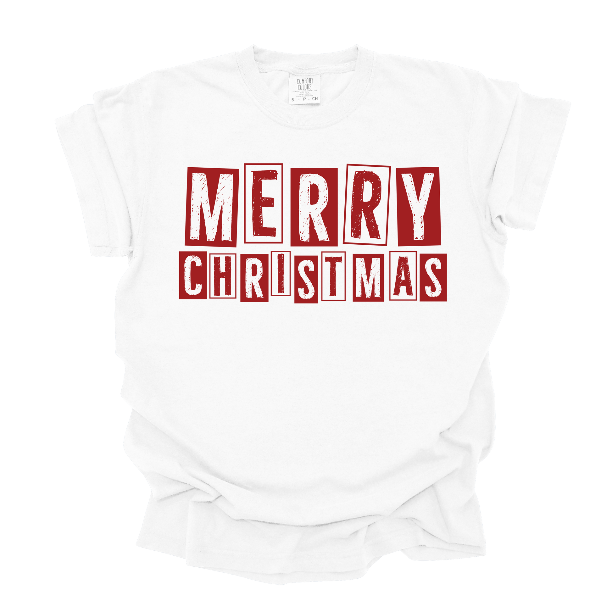 Merry Christmas Graphic Tee Womans t-shirt Tea Shirt Shoppe S White