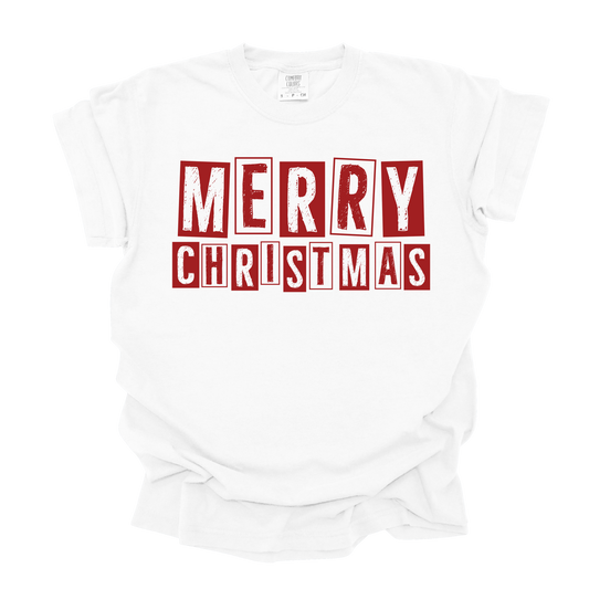 Merry Christmas Graphic Tee Womans t-shirt Tea Shirt Shoppe S White