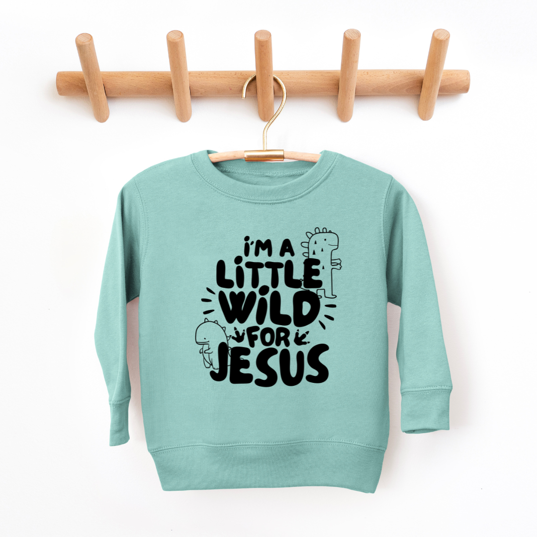 Wild For Jesus Youth & Toddler Sweatshirt Youth Graphic Sweatshirt Tea Shirt Shoppe 2T Saltwater