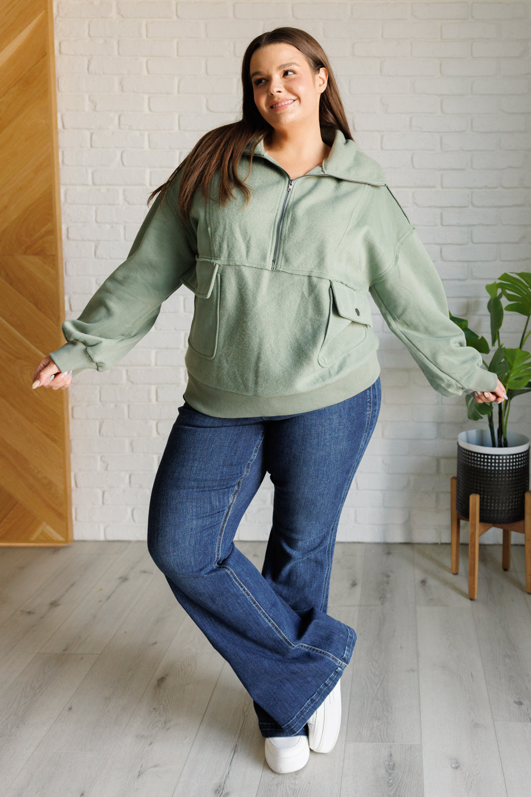 Winter is Coming Fleece Collared Pullover in fleece knit – alternate view 3