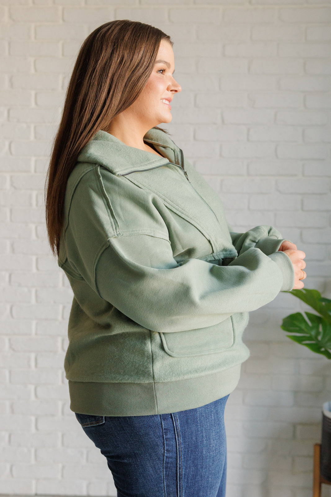 Winter is Coming Fleece Collared Pullover in fleece knit – alternate view 5