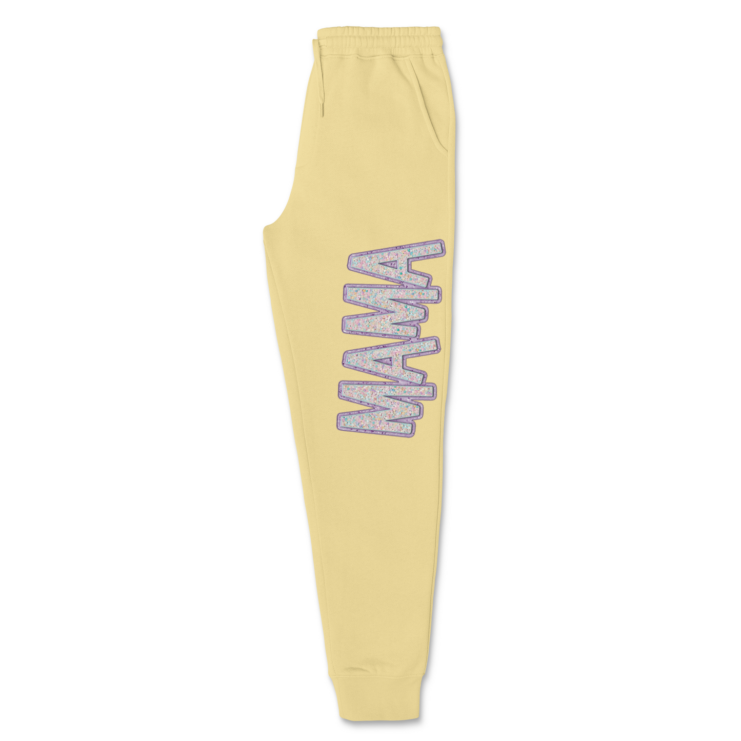 Sequin Mama Jogger Pants Tea Shirt Shoppe S Yellow