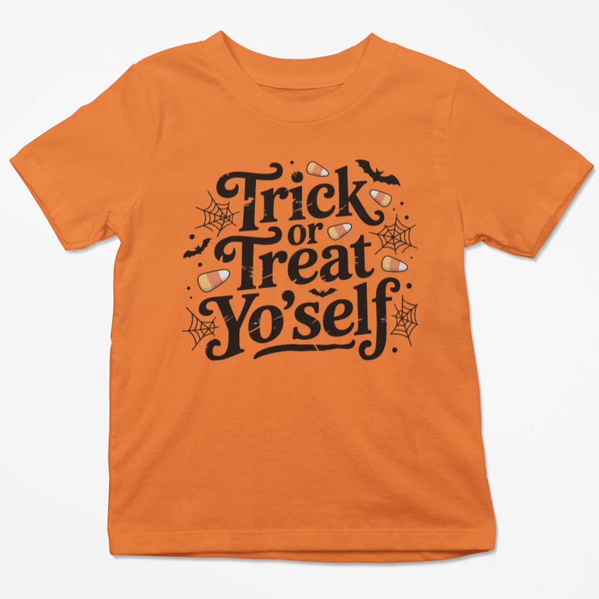 Trick or Treat Yo'Self Youth & Toddler Graphic Tee Youth Graphic Tee Tea Shirt Shoppe 2T Orange