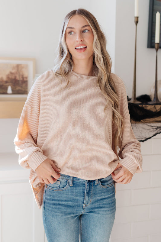 You Can Handle It Pullover in ribbed knit