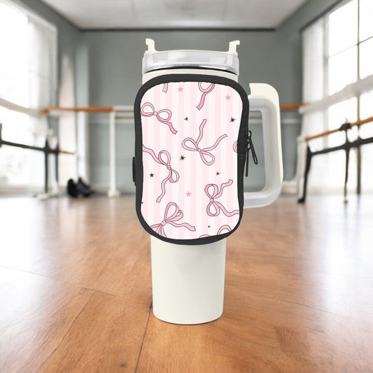 Pink Stardust Zippered Pouch/Bag For 40oz Tumbler Tumbler Tea-Shirt Shoppe