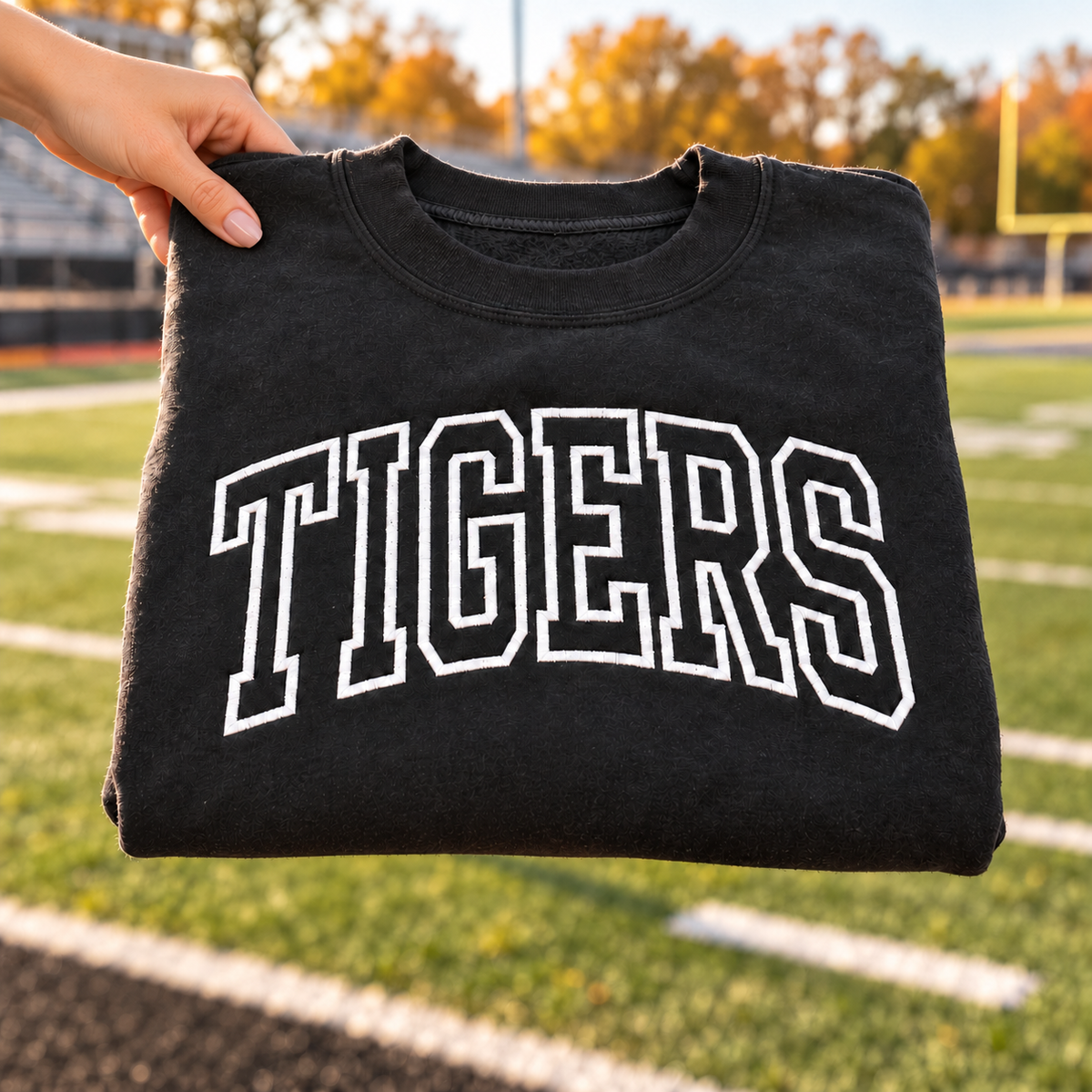 Embroidery Tiger Varsity Sweatshirt