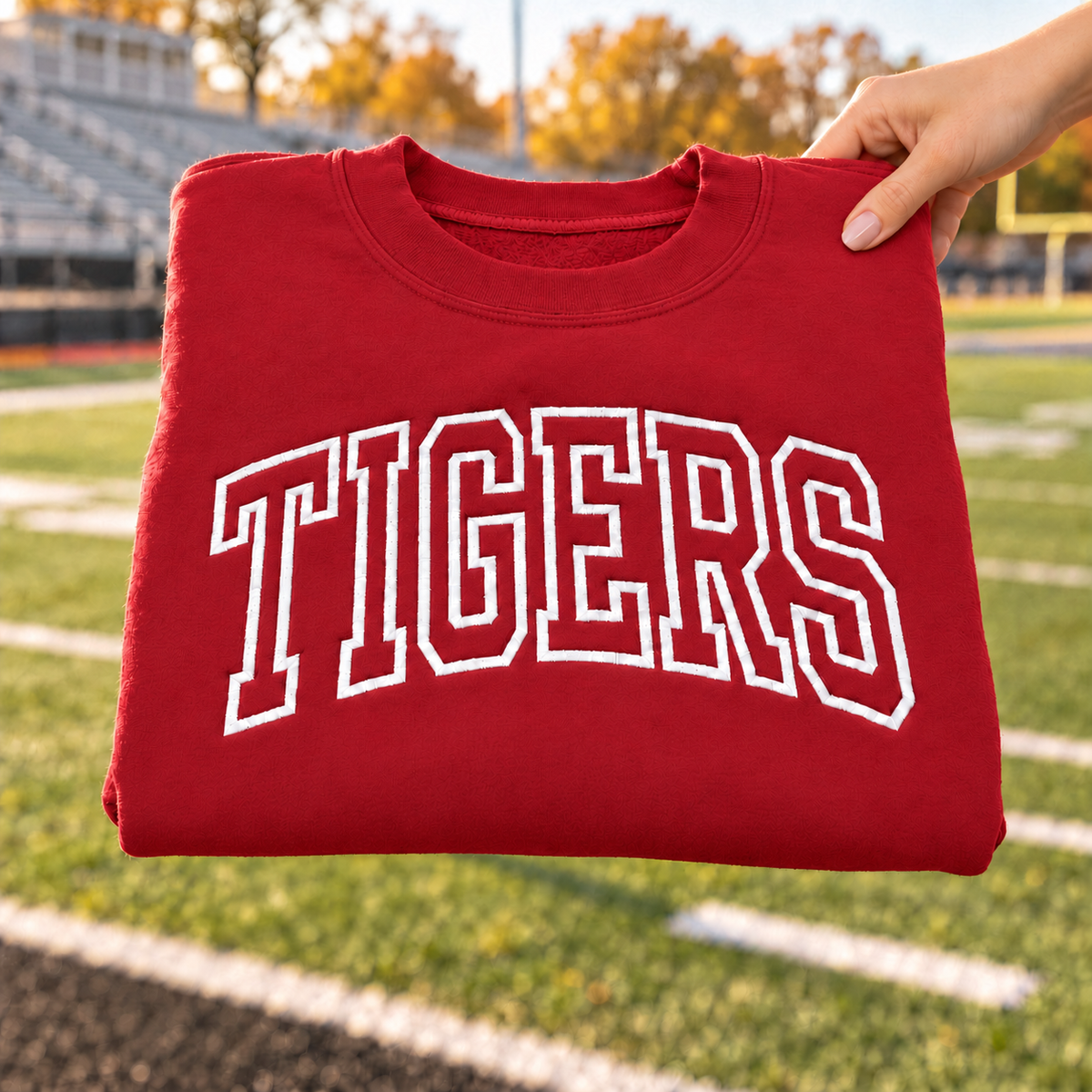 Embroidery Tiger Varsity Sweatshirt