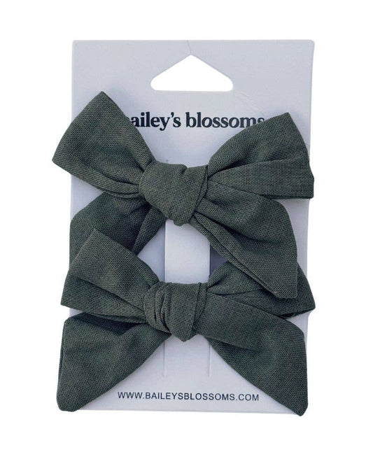 Linen Cotton Piggie Sets - Olive