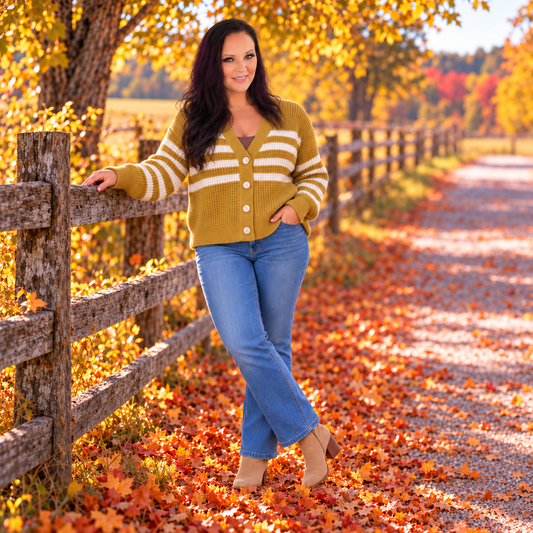 On Top of the World Striped Cardigan