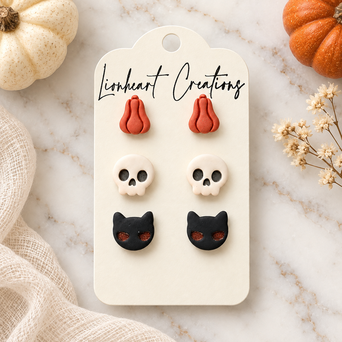 Fall Me Crazy Halloween 3-Pack Clay Earrings