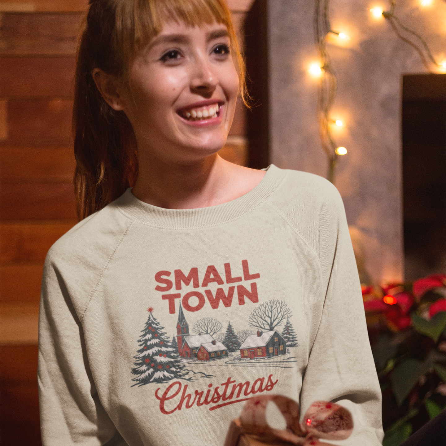 Small Town Christmas Full Color Ready For Press DTF Print Transfer, Direct To Film