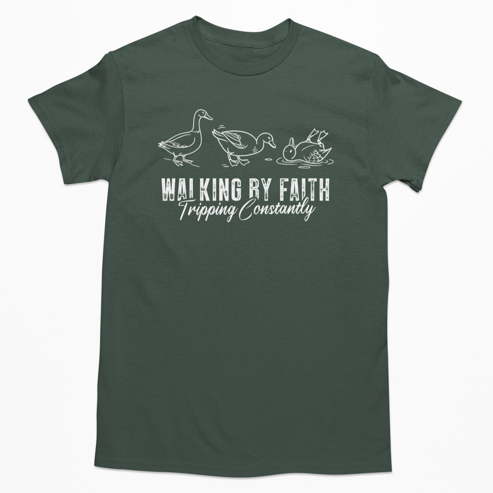 Walking By Faith Graphic Tee T-shirt Tea Shirt Shoppe YS Forest