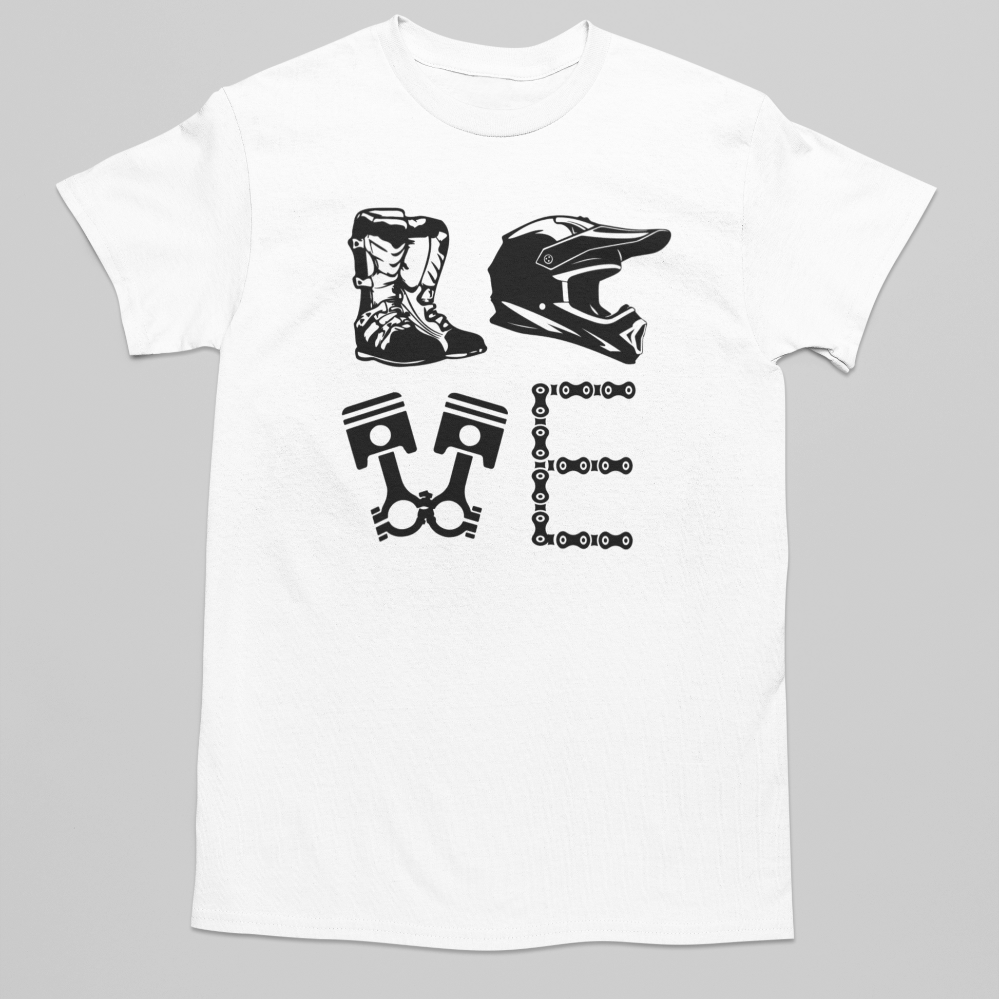 Moto Love Youth Graphic Tee Youth Graphic Tee Tea Shirt Shoppe YS(6/8) White