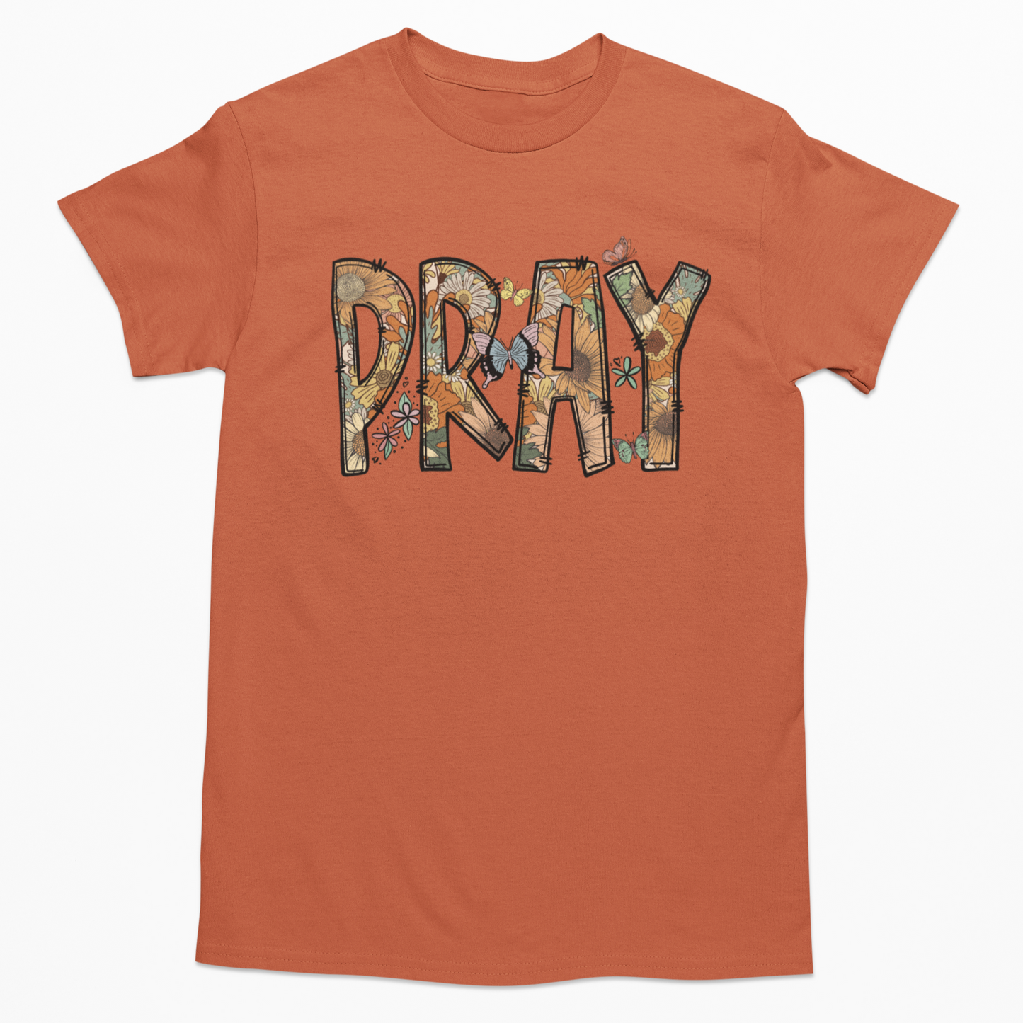 Whispered Petals Graphic Tee T-shirt Tea Shirt Shoppe S Texas Orange