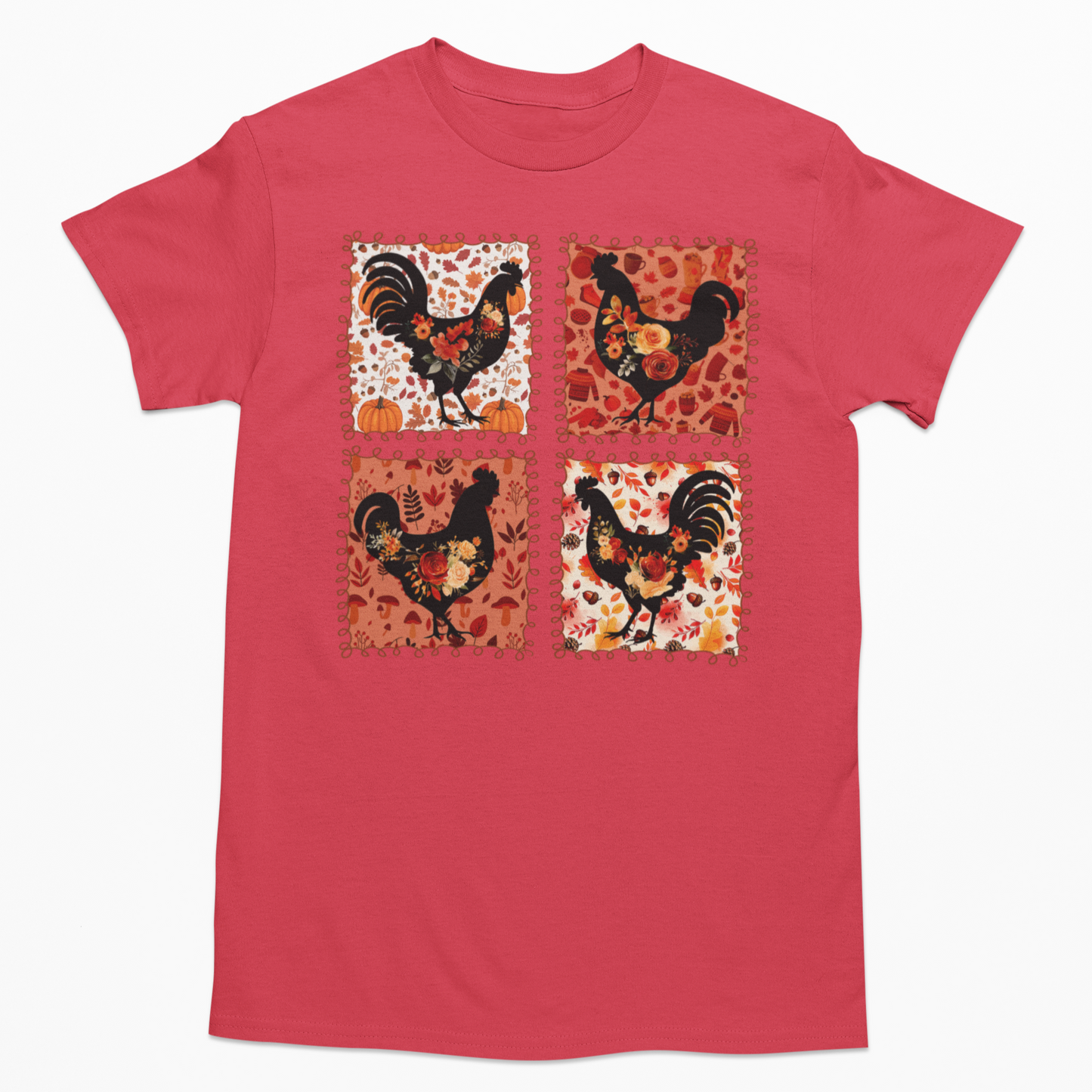Patchwork Parade Graphic Tee T-shirt Tea Shirt Shoppe S Red