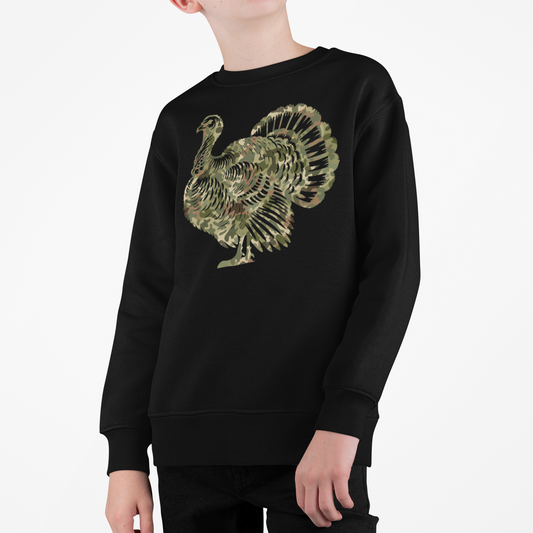 Feathered Fade Youth & Toddler Sweatshirt Youth Graphic Sweatshirt Tea Shirt Shoppe 2T Black