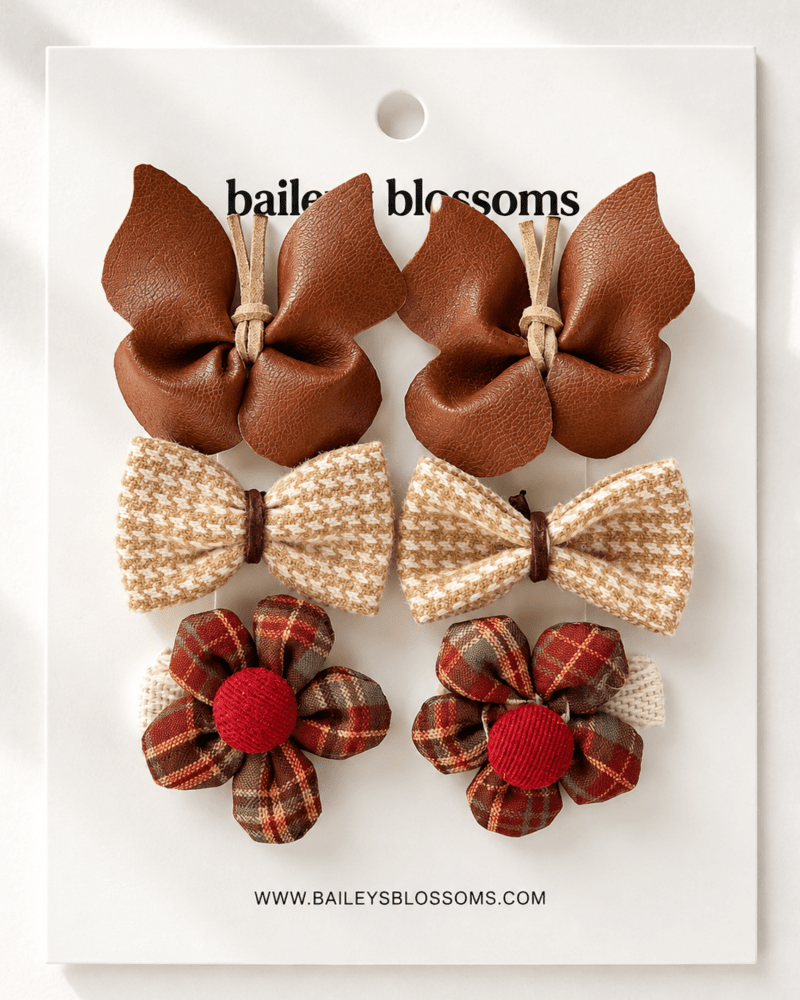 6-Piece Hair Clip Set - Harvest & Bloom in floral