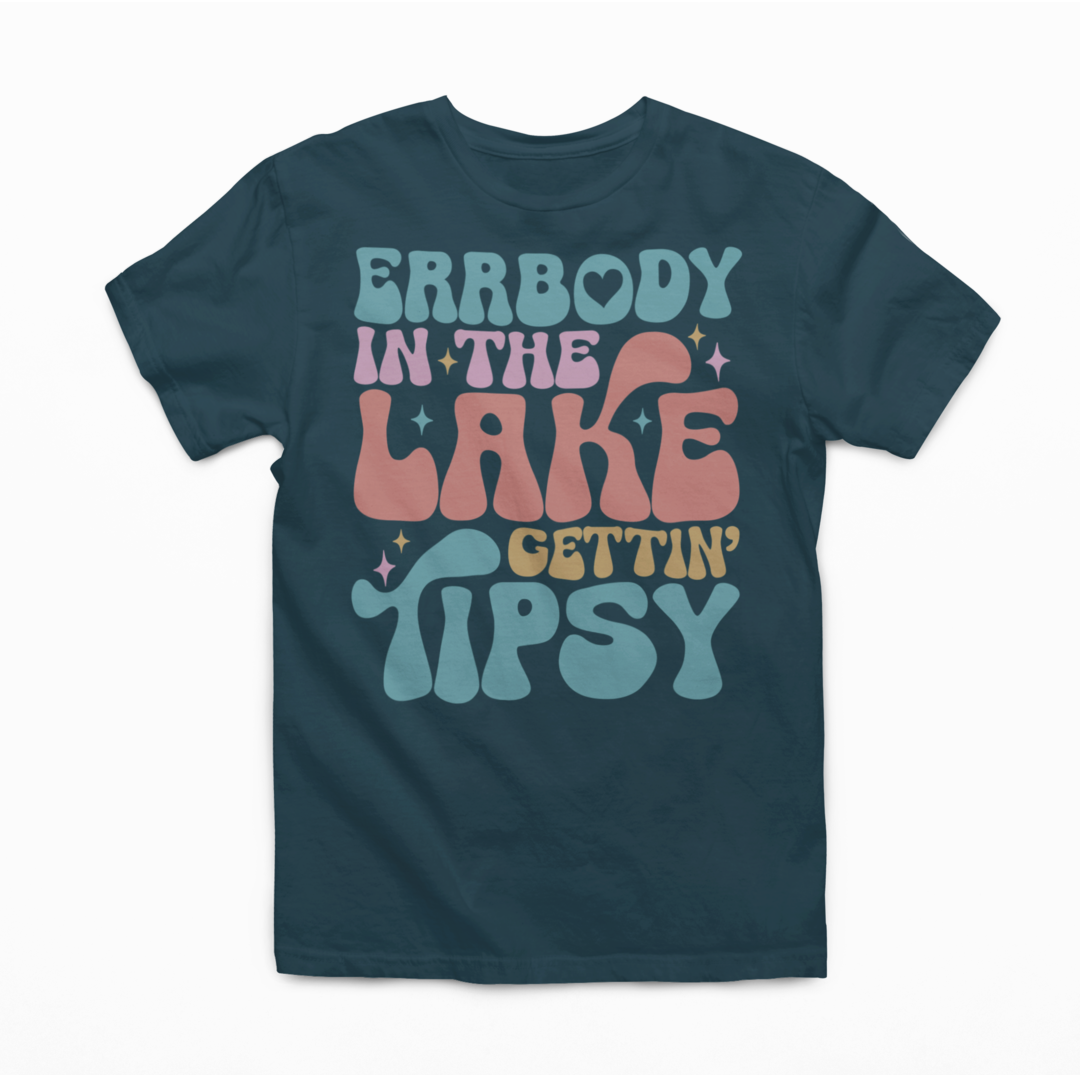 Everybody In The Lake Graphic Tee T-shirt Tea Shirt Shoppe S Deep Teal