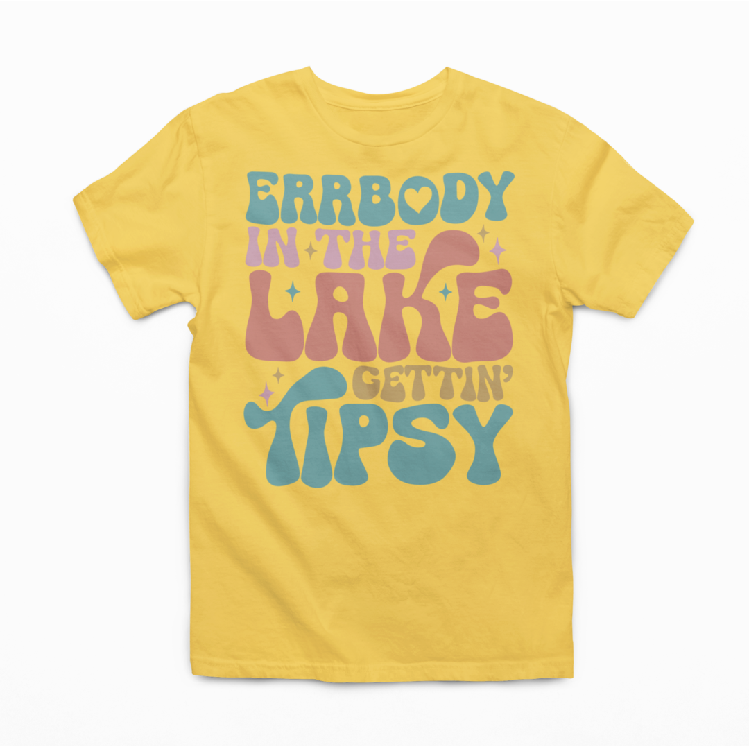 Everybody In The Lake Graphic Tee T-shirt Tea Shirt Shoppe S Yellow