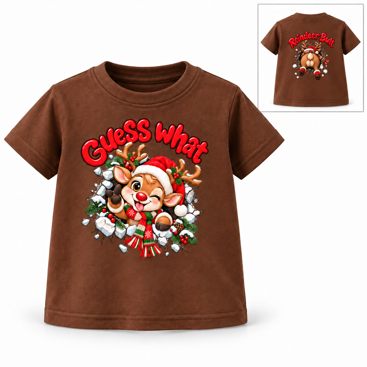 Guess What Reindeer Butt Youth and Toddler Graphic Tee – alternate view 2