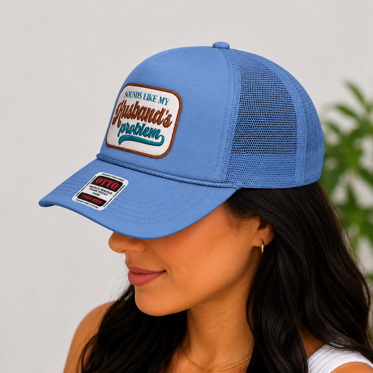 Sounds Like My Husbands Problem Trucker Hat – alternate view 2