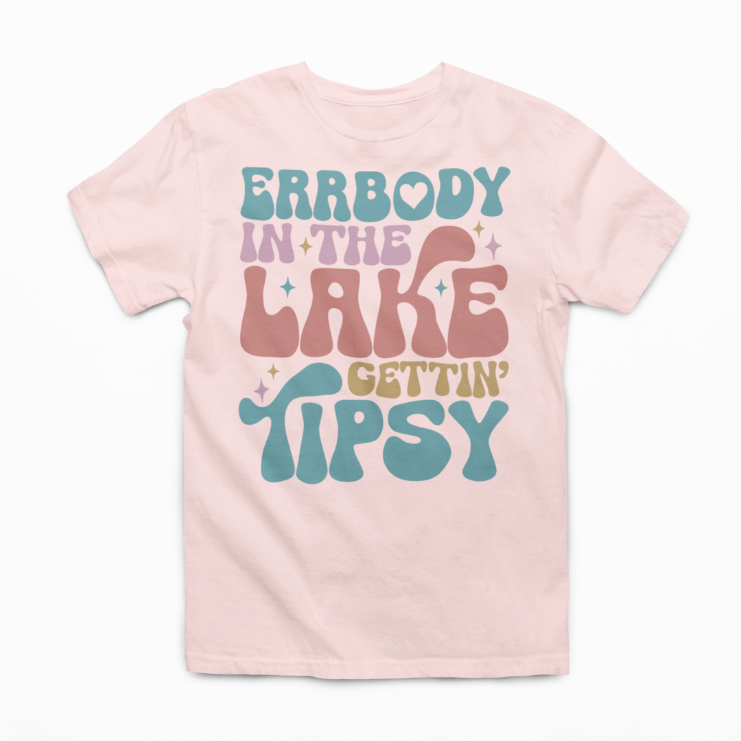 Everybody In The Lake Graphic Tee T-shirt Tea Shirt Shoppe S Soft Pink