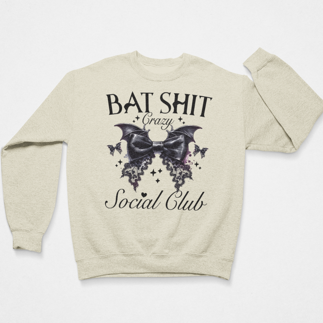 Bat Shit Crazy Halloween Graphic Sweatshirt