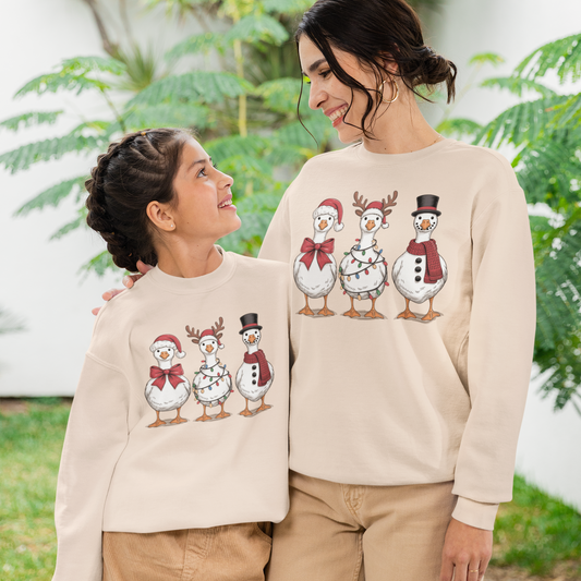 The Waddle Family Christmas Adult Graphic Sweatshirt