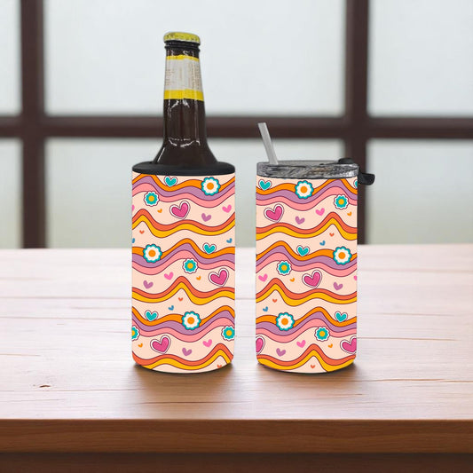 Heartfelt Waves 4-in-1 Can Cooler Cup New Arrival Tea Shirt Shoppe Wholesale