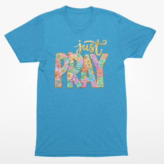 Just Pray Adult Graphic Tshirt