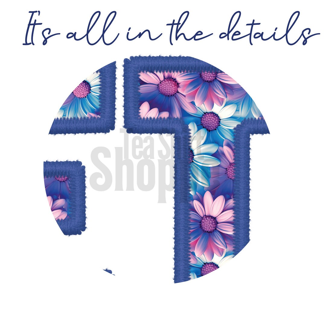 Let Them Faux Embroidery Hot Peel Custom Full Color Ready For Press DTF Print Transfer, Direct To Film Tea-Shirt Shoppe