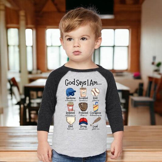Baseball God Says I Am Full Color, Ready To Press, DTF Print, Transfer, Direct To Film Tea-Shirt Shoppe