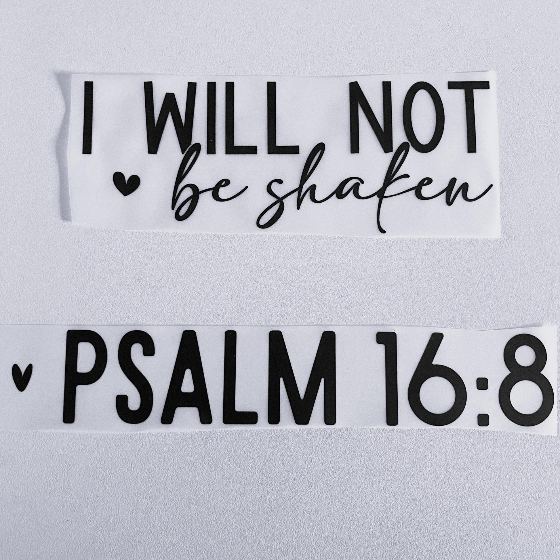 I Will Not Be Shaken Hot Peel Custom Full Color Ready For Press DTF Print Transfer, Direct To Film Tea-Shirt Shoppe