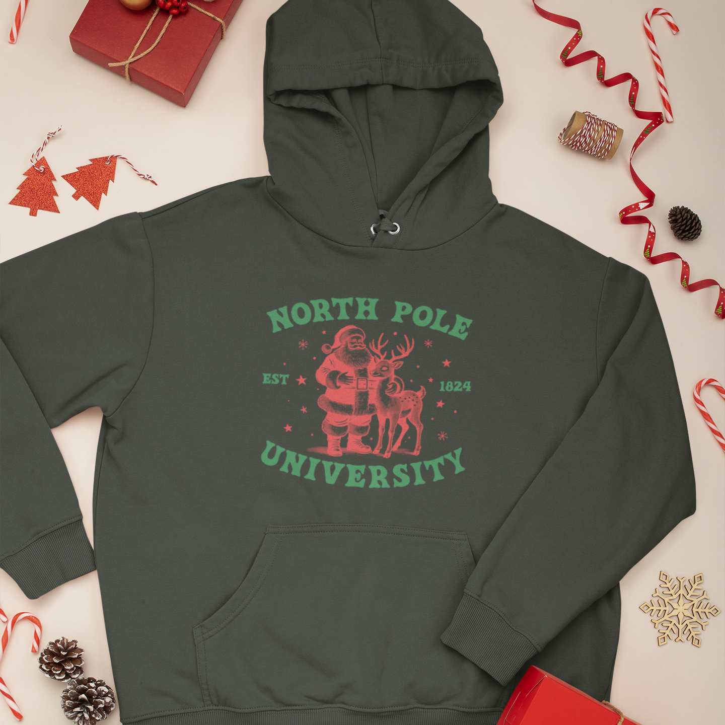 North Pole University Graphic Hoodie