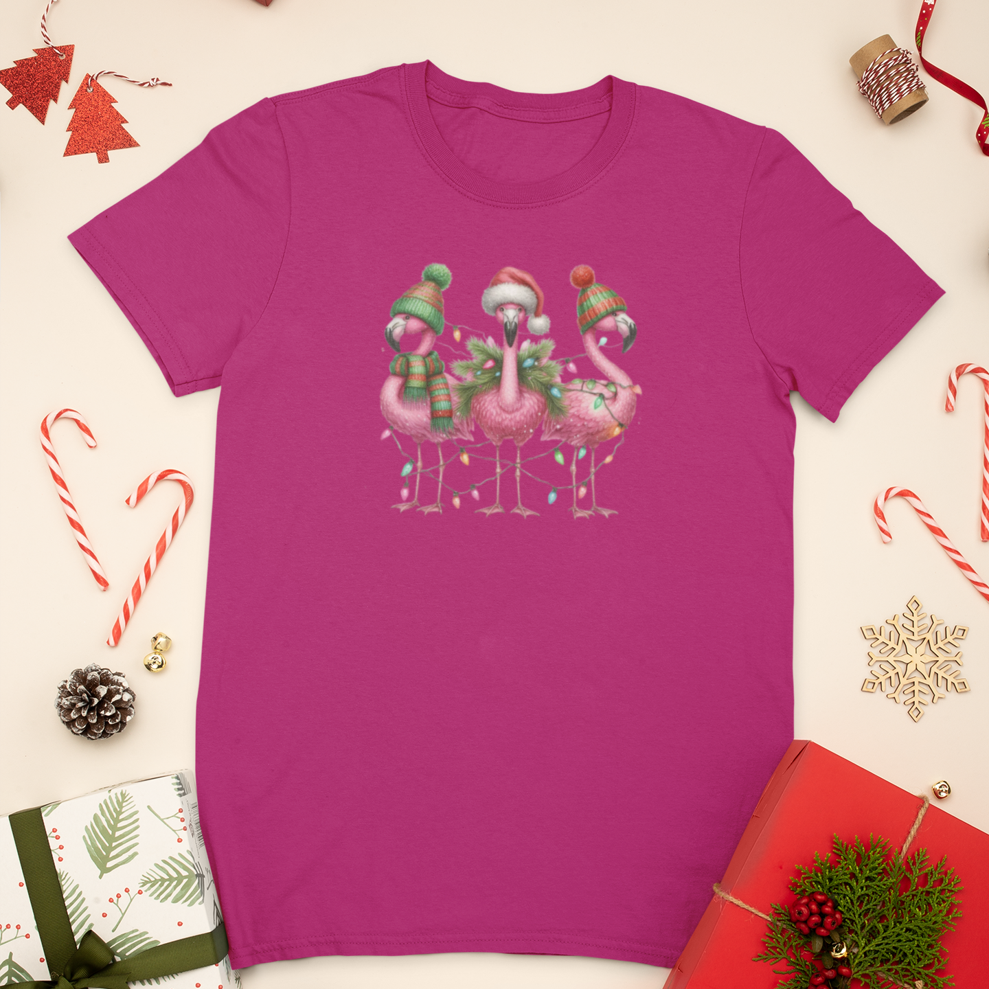 Festive Flamingo Graphic Tee