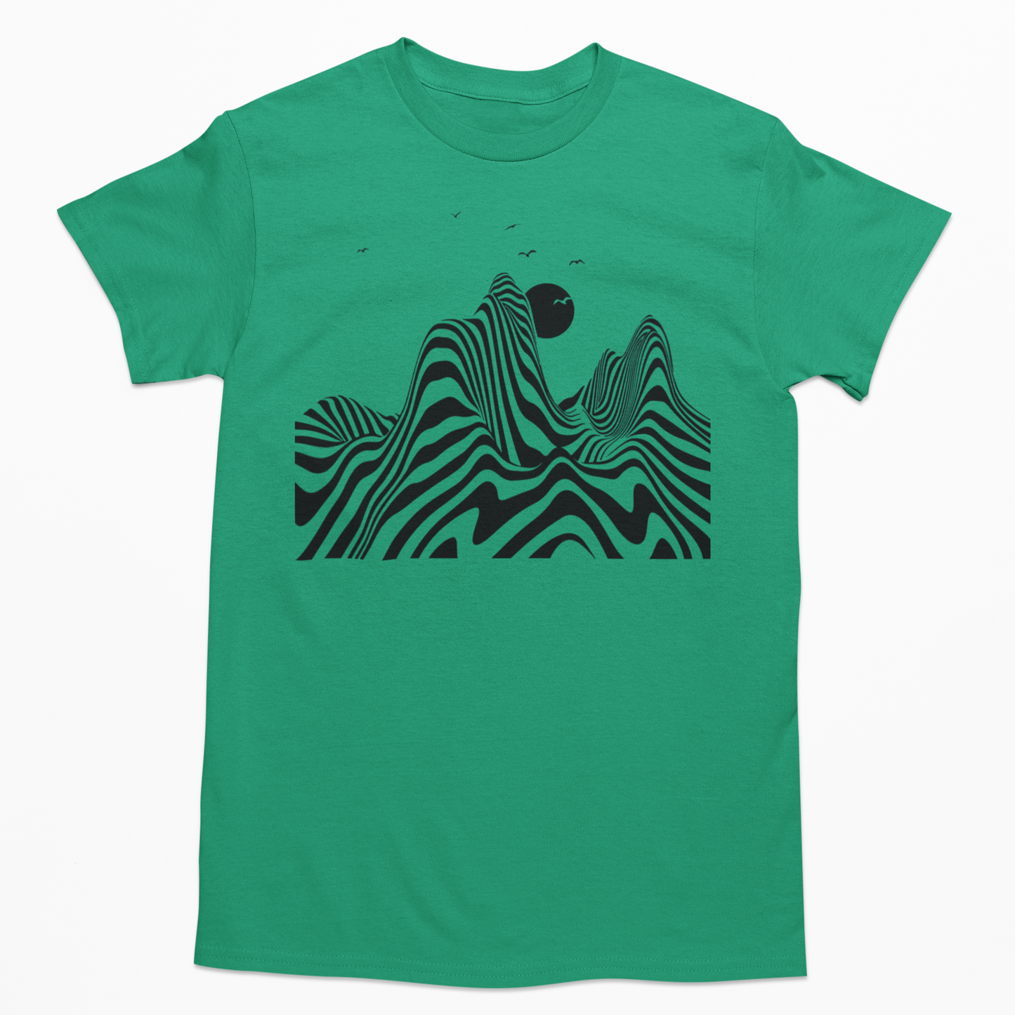 Mountain Range Graphic Tee T-shirt Tea Shirt Shoppe YS Kelly Green