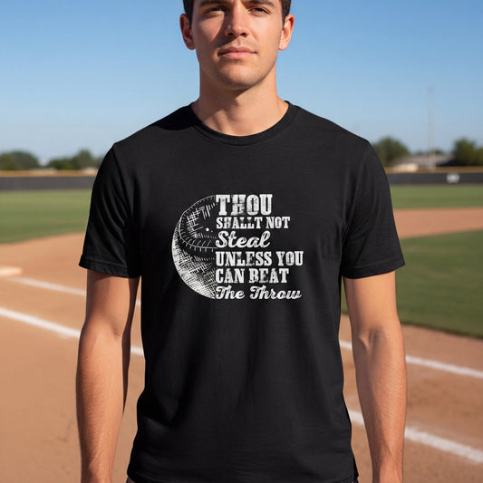 Though Shallt Not Steal Adult Graphic Tshirt