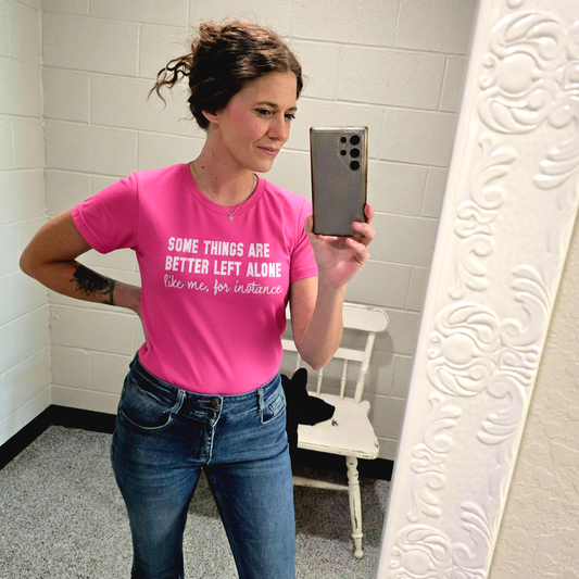 Better Left Alone Adult Graphic Tshirt