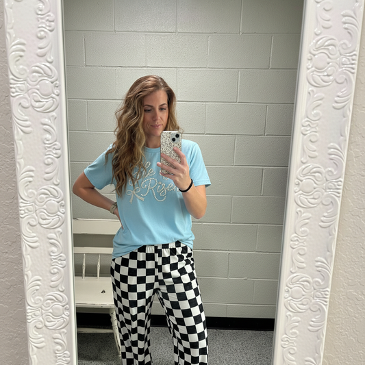 He Is Risen Pearl Bow Graphic Tshirt