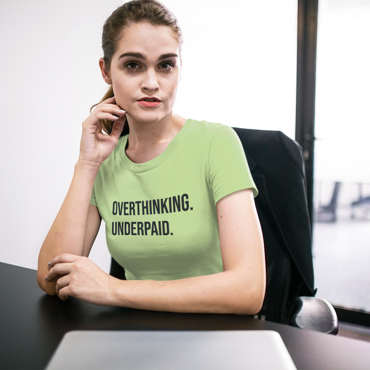 Overthinking Graphic Tee T-shirt Tea Shirt Shoppe S Pistachio